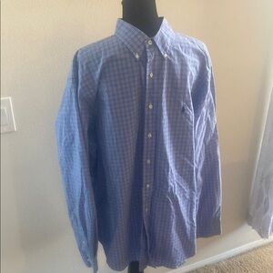 Ralph Lauren Men's Blue Plaid Button Down Shirt